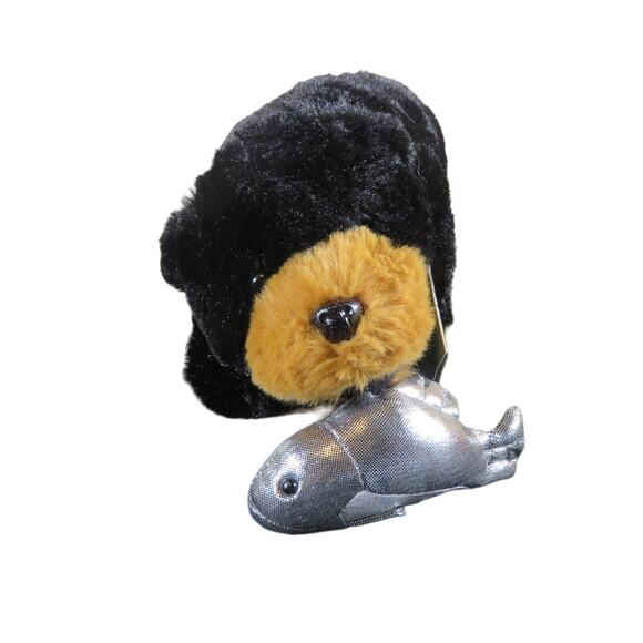Exclusive Rocky Mountaineer Plush Bear Souvenir with Silver Fish Accessory - Picture 2 of 16